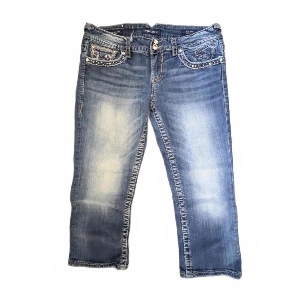 Vigoss Embellished Pocket Cropped Jeans 9/10